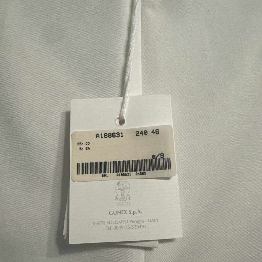 NWT Gunex Cotton Silk Slim Tapered Pants Women's Size 10 Cream Old Money Italy - Picture 4 of 11